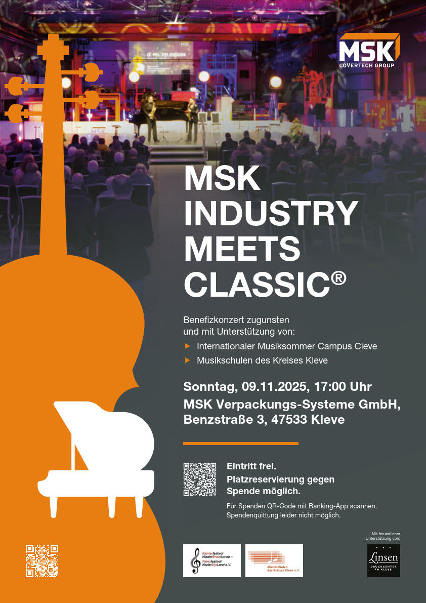 MSK Industry meets Classic ist eine Benefizkonzertreihe in Kleve zugunsten junger musikalischer Talente